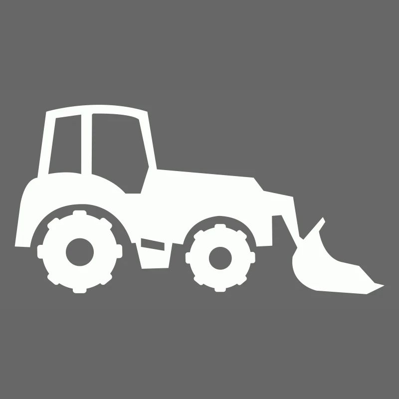 Tractor Silhouette Front End Loader