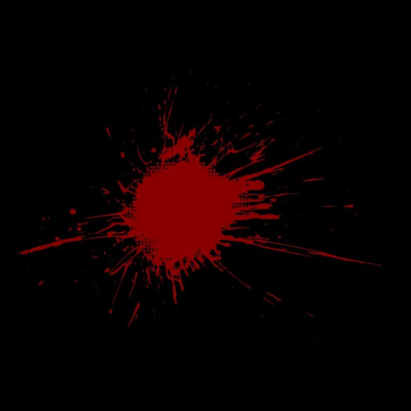 Blutspritzer aus einer Kugel Wunde