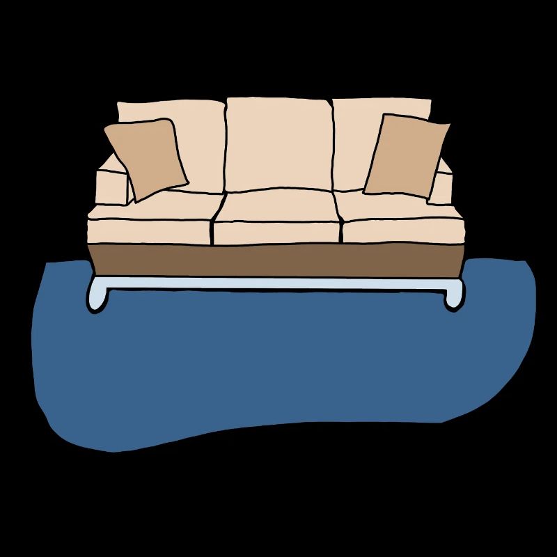 Sofa, bunte Grafik