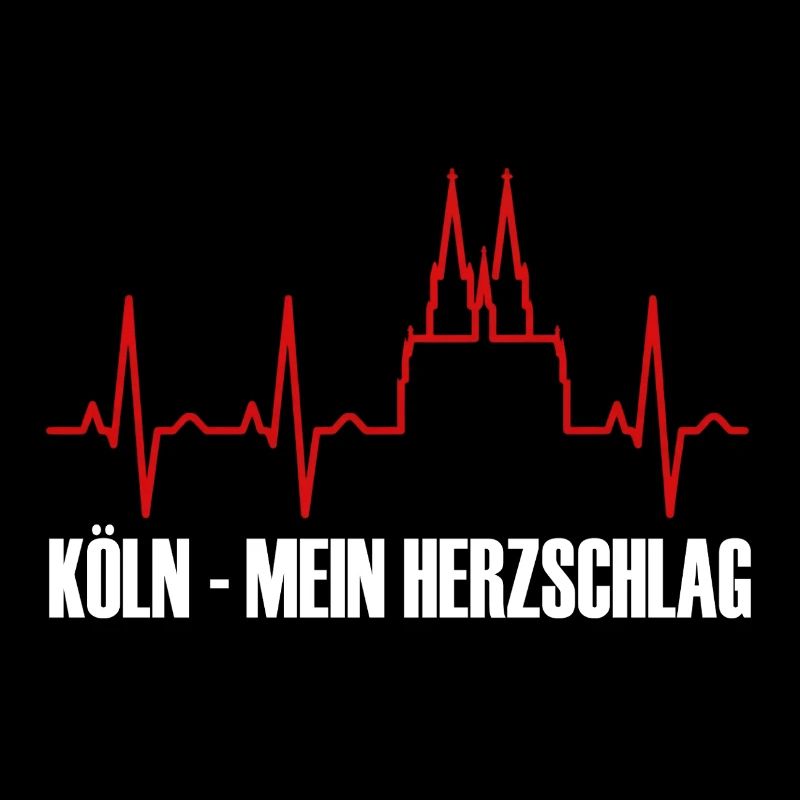 Köln Skyline mit Herzschlag vom Dom