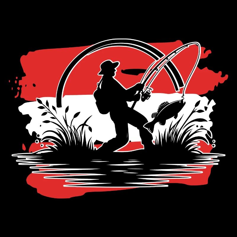 Austria Flag Angler