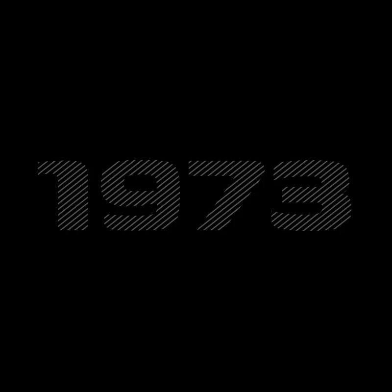 Né en 1973 Retro Stripe Design d’anniversaire moderne