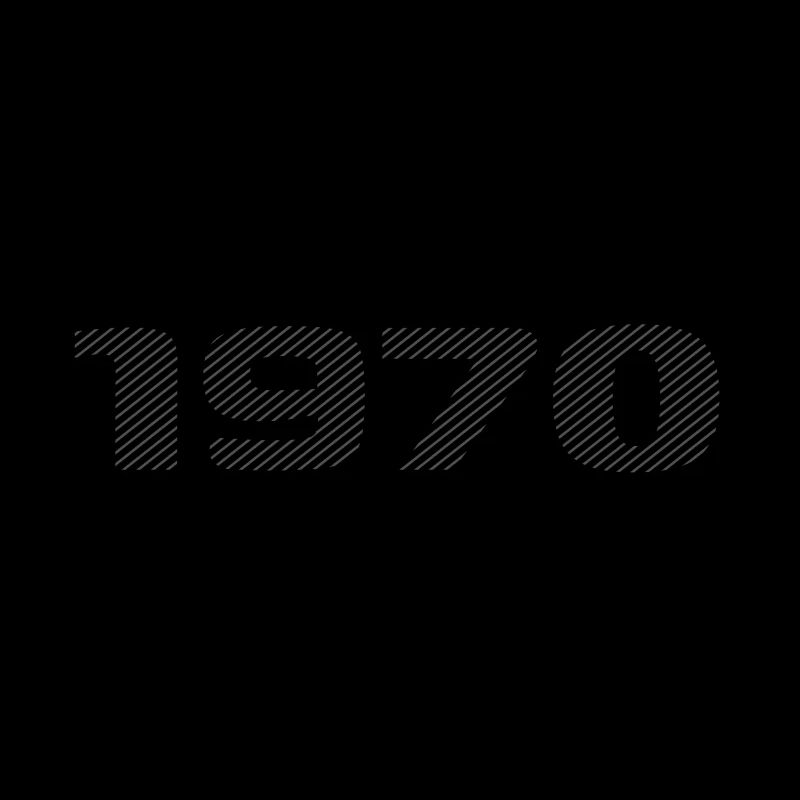 Born 1970 Retro Stripe Modern Birthday Design