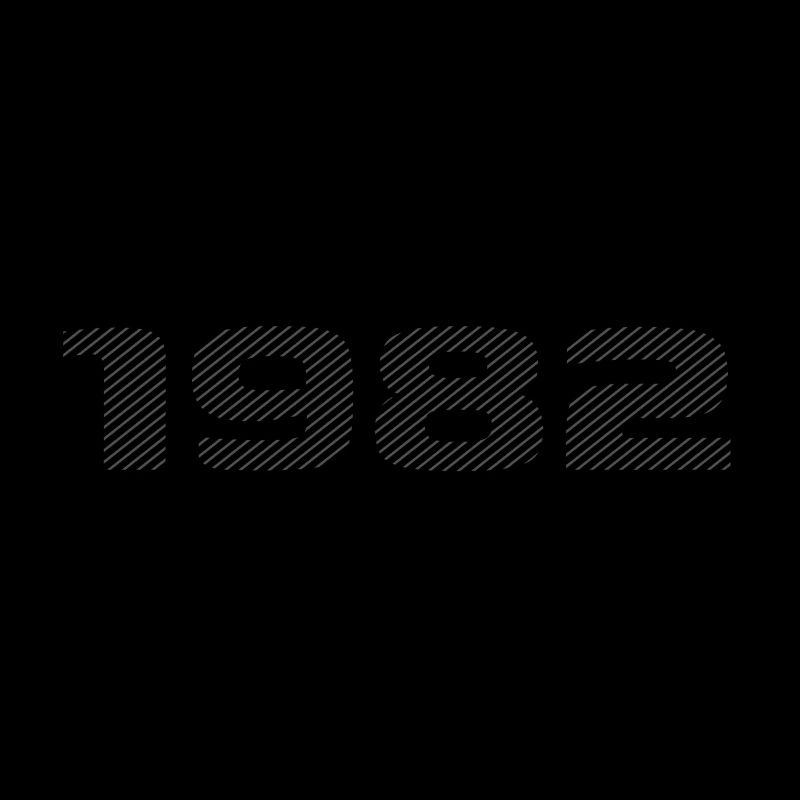Born 1982 Retro Stripe Modern Birthday Design