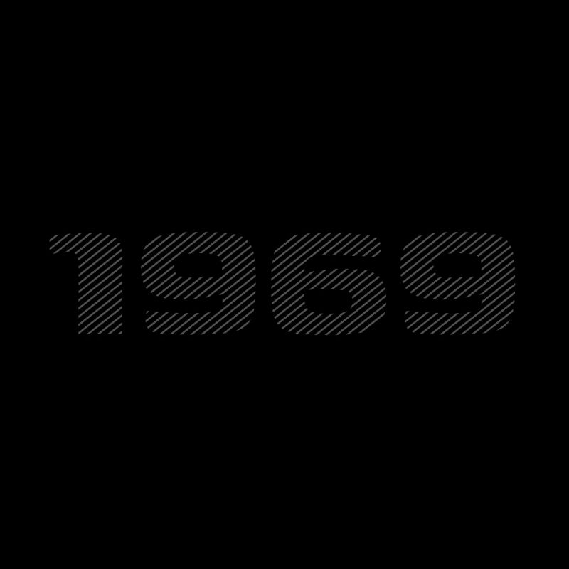 Born 1969 Retro Stripe Modern Birthday Design