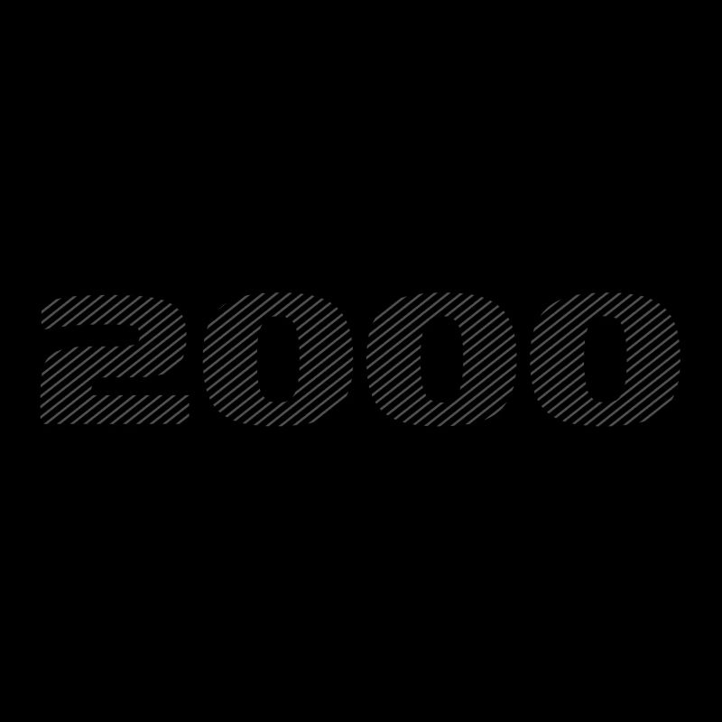 Né en 2000 Retro Stripe Design d’anniversaire moderne