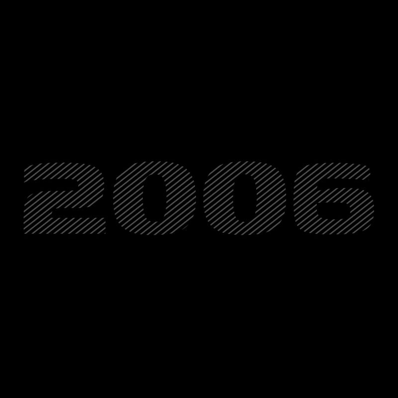 Né en 2006 Retro Stripe Design d’anniversaire moderne