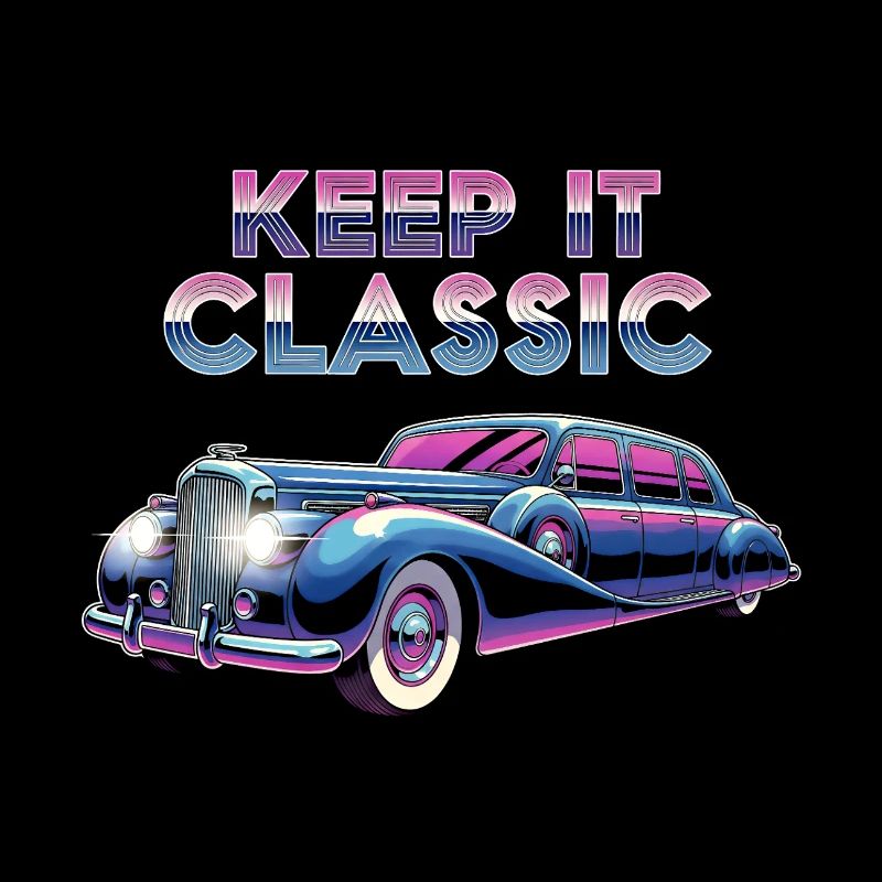 Vintage Limousine Neon Design