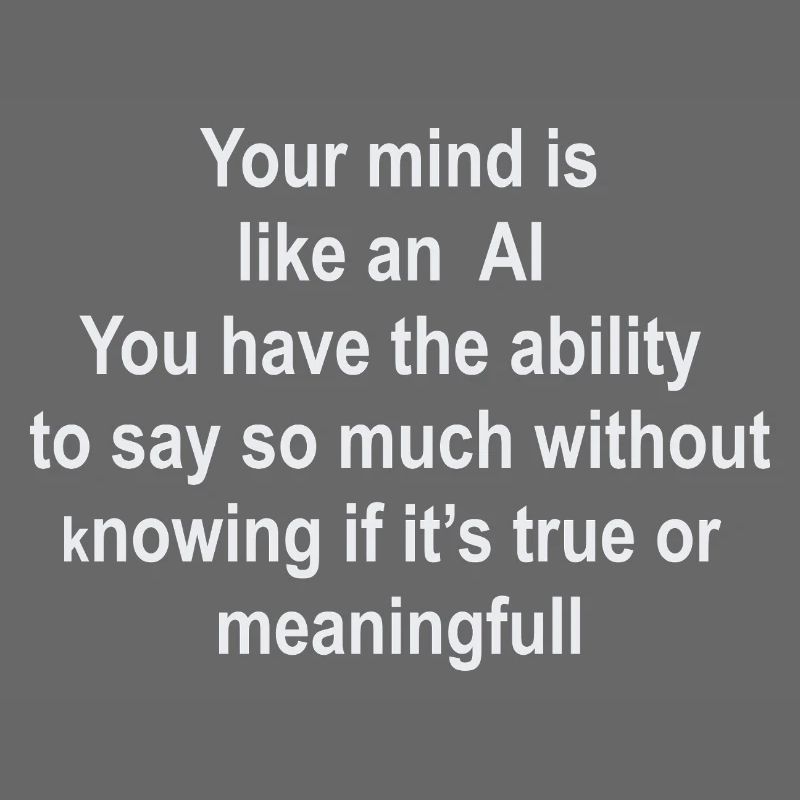 Brain as AI: Words without Value
