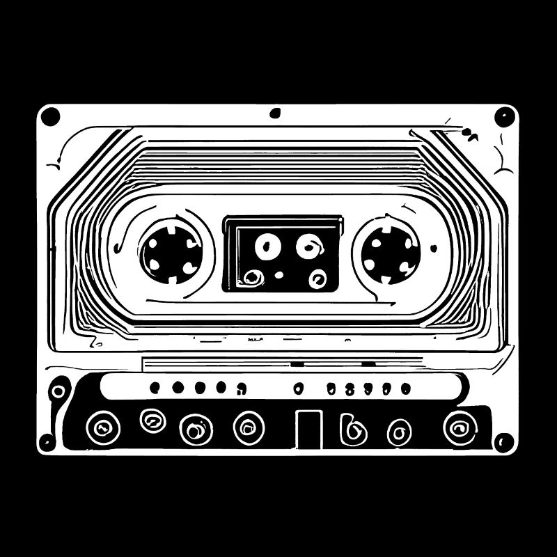 Cassette audio au design rétro