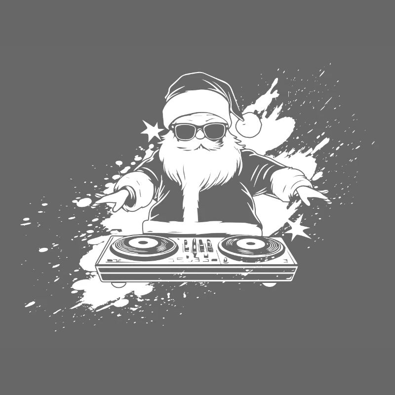 Dynamic DJ Silhouette Print