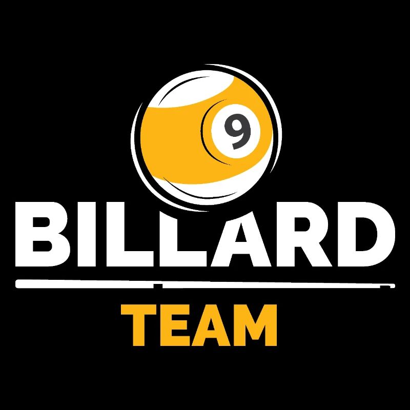 9-Ball Billiard Team Logo Design