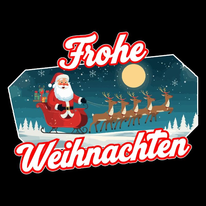 Santa Schlitten Weihnachtsszene
