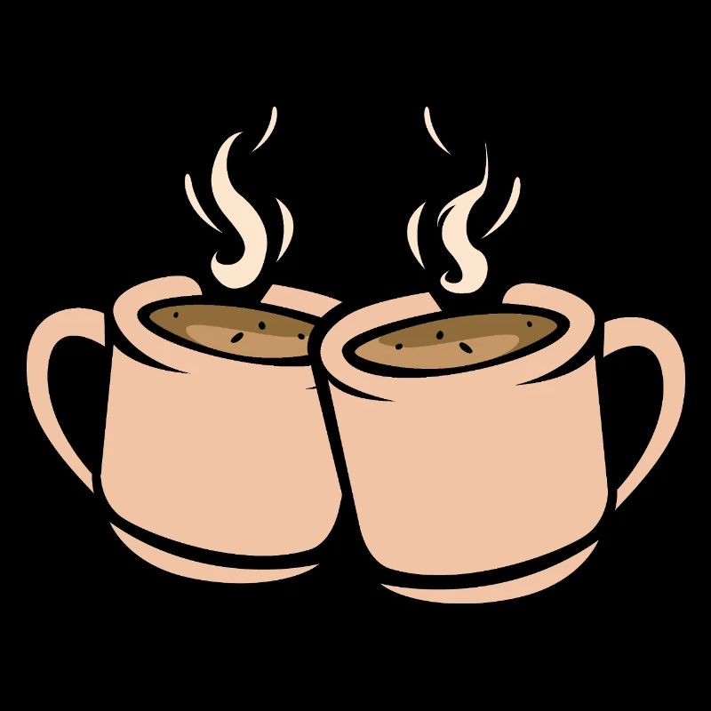 Two coffee cups illustration