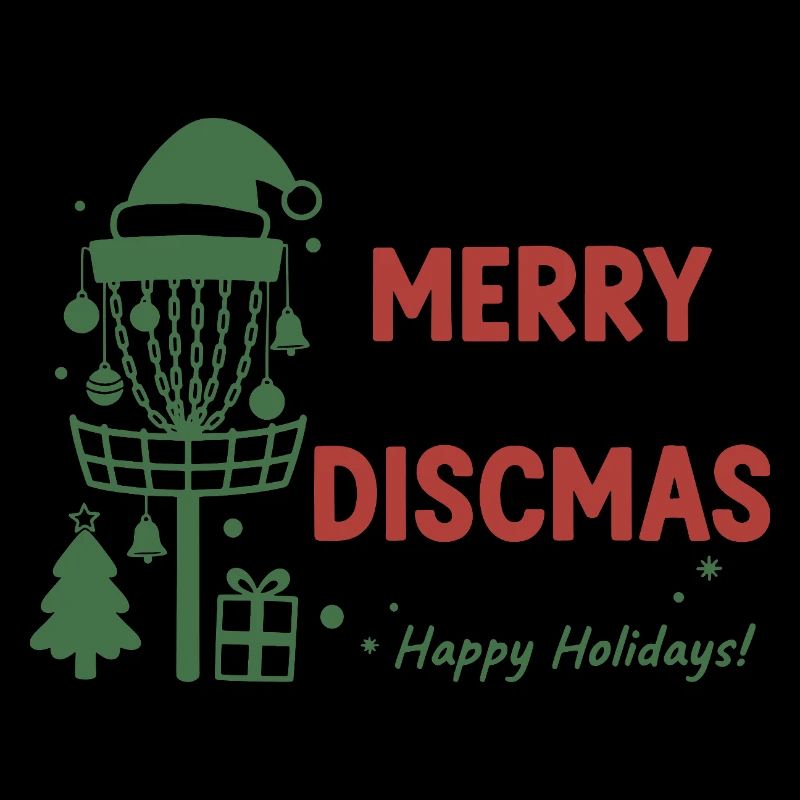 Fröhliche Discmas Frohe Feiertage Disc Golf Korb