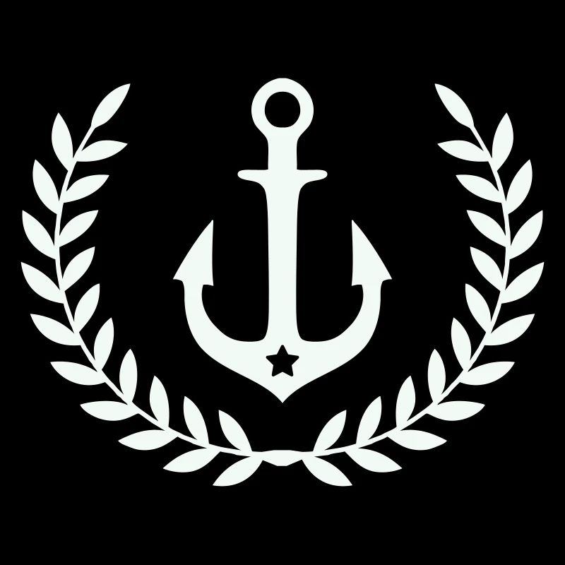 Anchor in the laurel wreath