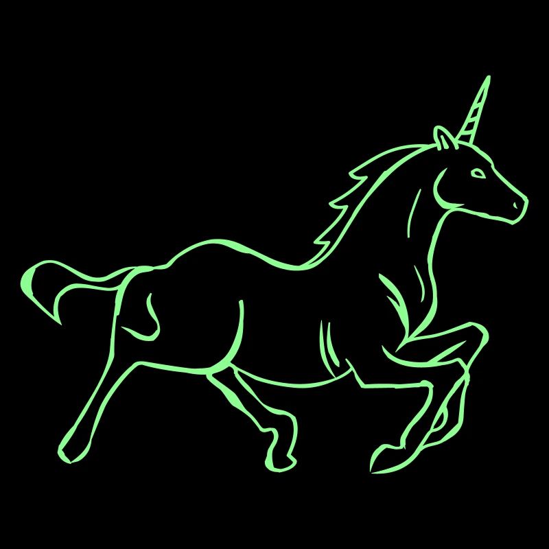 Neon Unicorn Silhouette