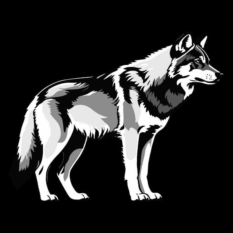 Wolf - Cute Dog Design