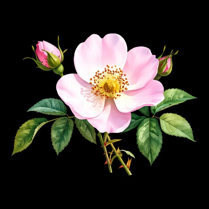 Wild Rose - Watercolor
