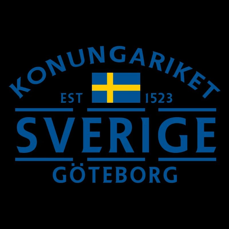 Suède Göteborg Drapeau Emblème Vintage