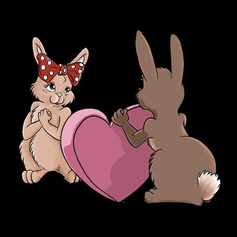 Hase verschenkt Herz