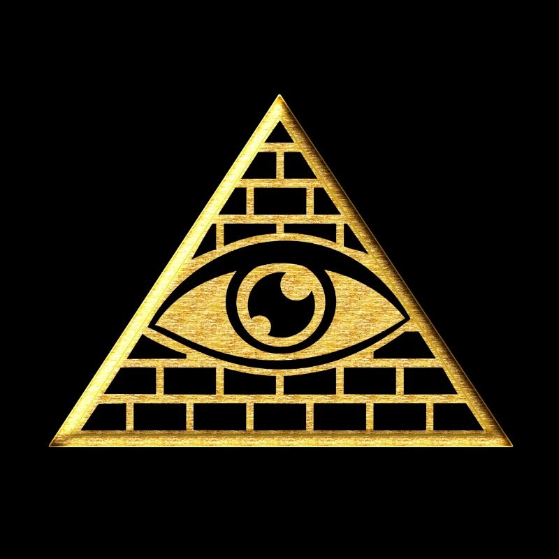 All-seeing eye in the triangle - pyramid