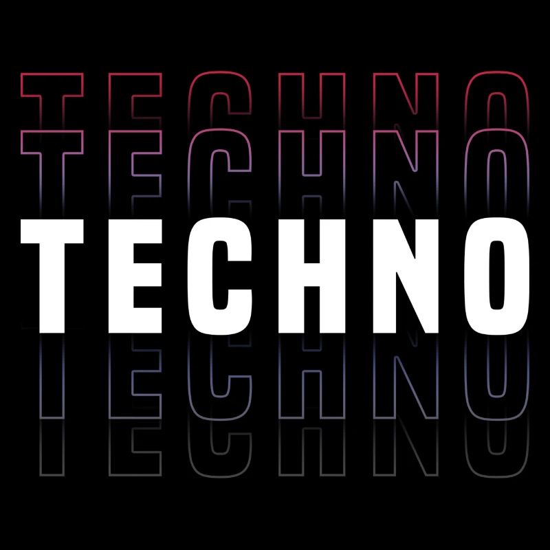 Futuristisches Techno-Design mit Neonfarben