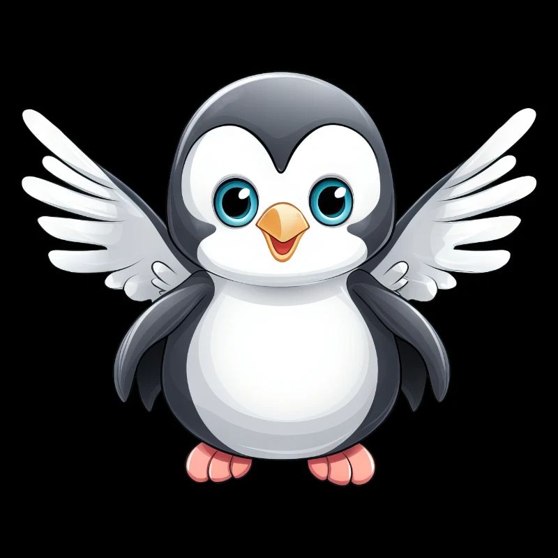 Süßer Pinguin Engel