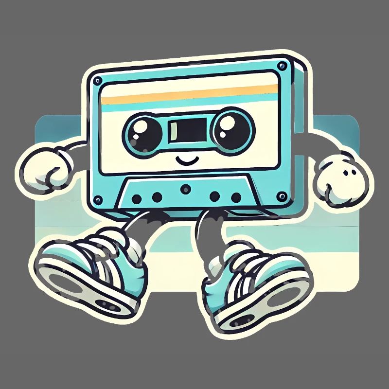 Cassette rétro bande dessinée Design