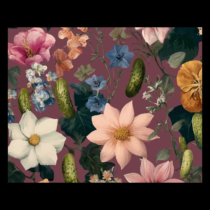 Motif botanique de cornichon – Motif floral de concombre