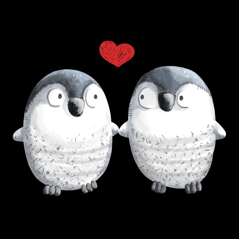 Pinguine in Love - Pinguin - Vogel - Liebe - Herz