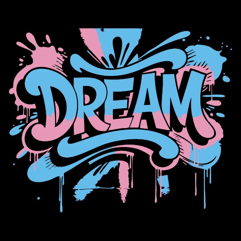 DREAM Graffiti Design voller Farbe und Motivation