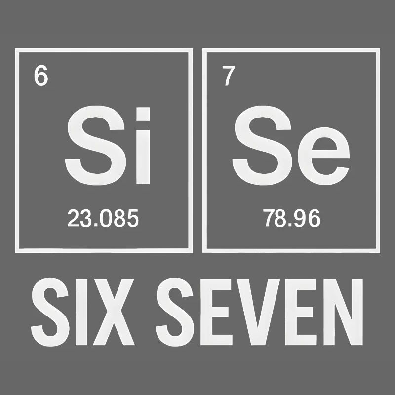 Six Seven 67 Éléments d’humour de mème Chimie