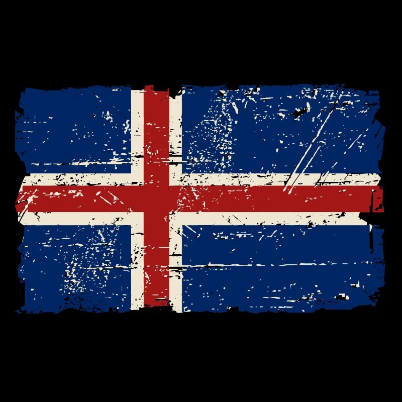 Iceland Vintage Flag