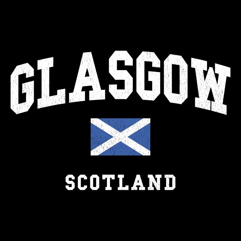 Glasgow Scotland Flag Graphic