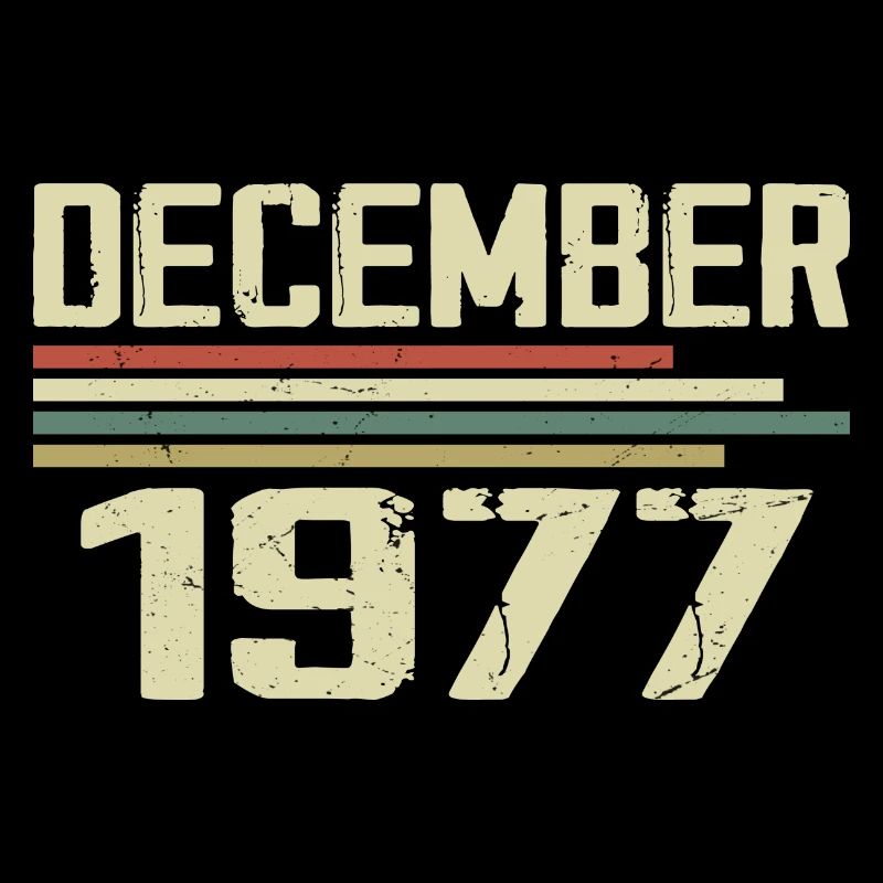 Décembre 1977 Vintage Rétro Anniversaire