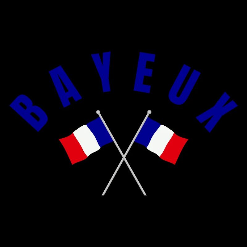 Drapeaux français croisés de Bayeux Emblèmes