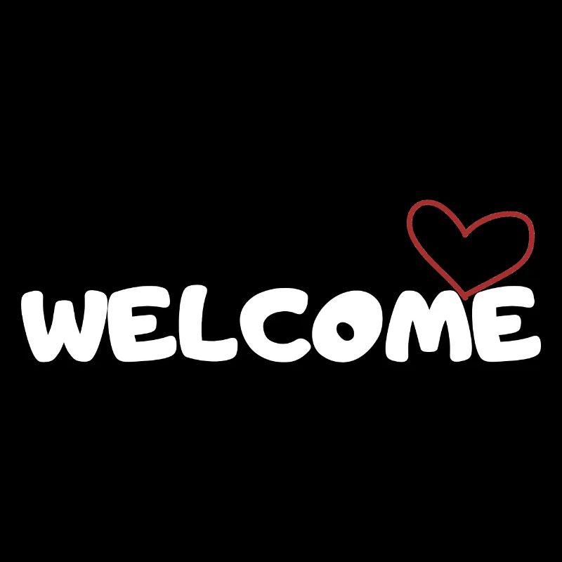 Welcome Herzlich Willkommen Heart Herz