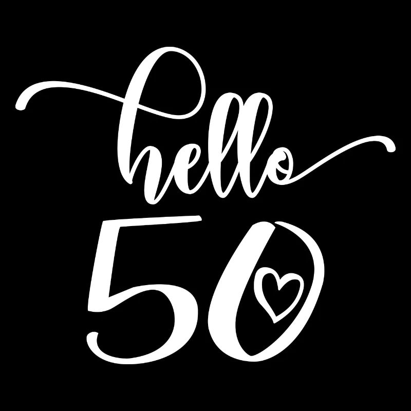 Hello 50 Cute 50th Birthday Gift 50 Years Old