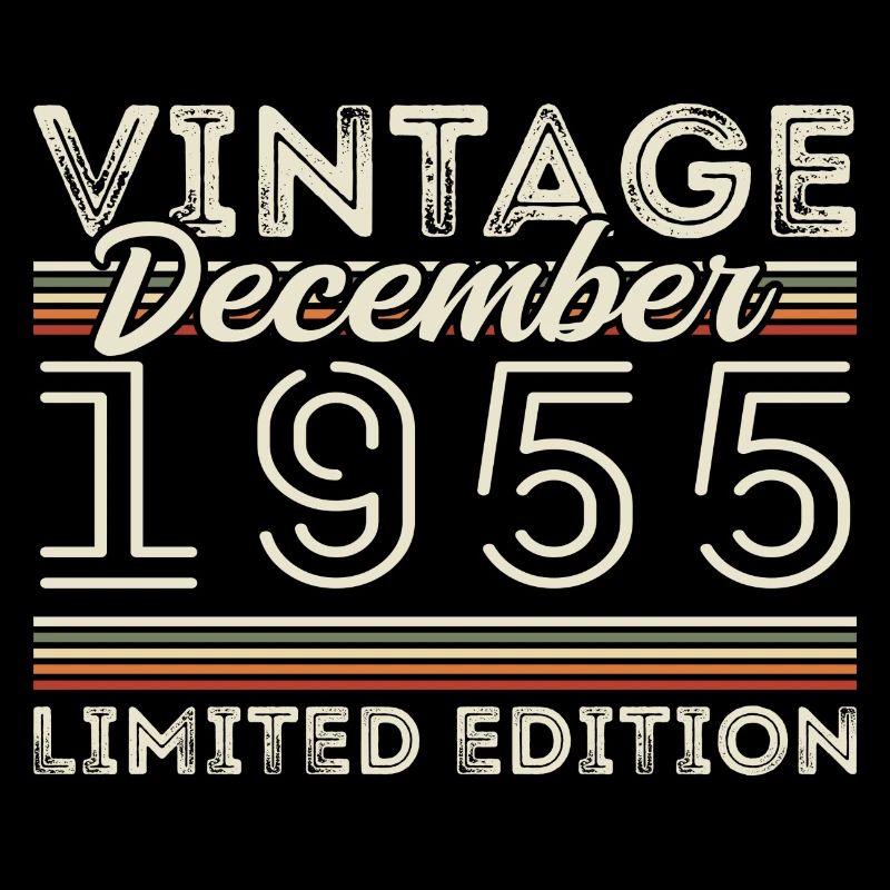 Vintage December 1955 - 70th Anniversary December
