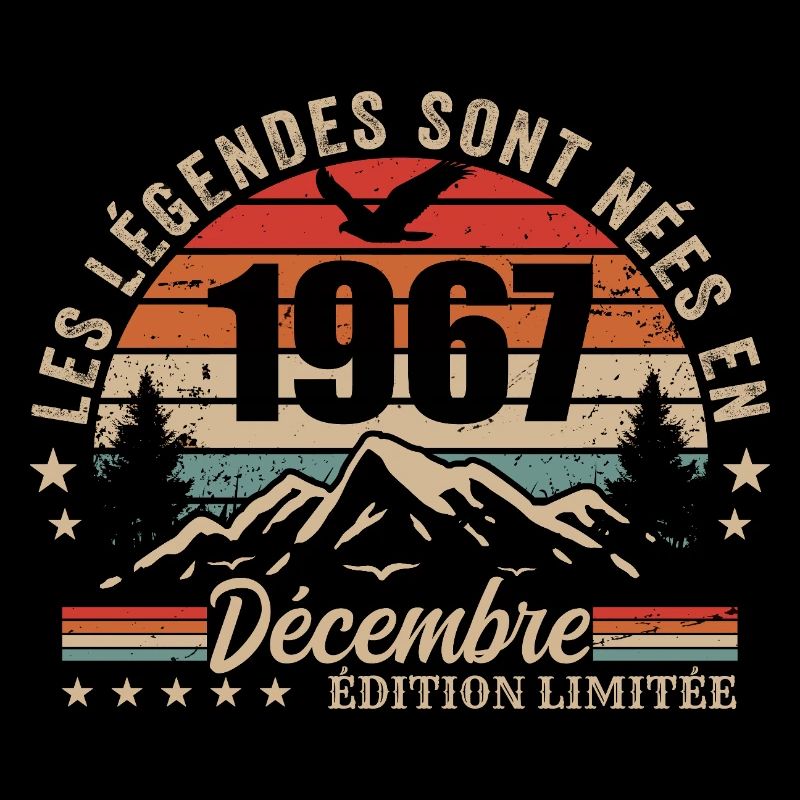 Retro December 1967 - 58 Years Gift