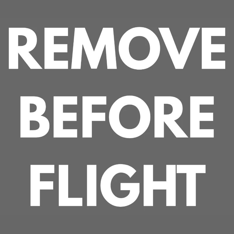 REMOVE BEFORE FLIGHT