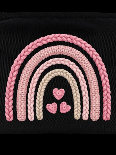 Regenbogen Rosa Strickmuster