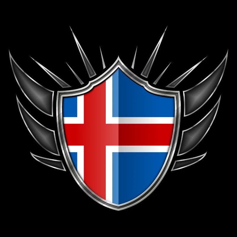 manteau Islande drapeau des bras d'argent 013