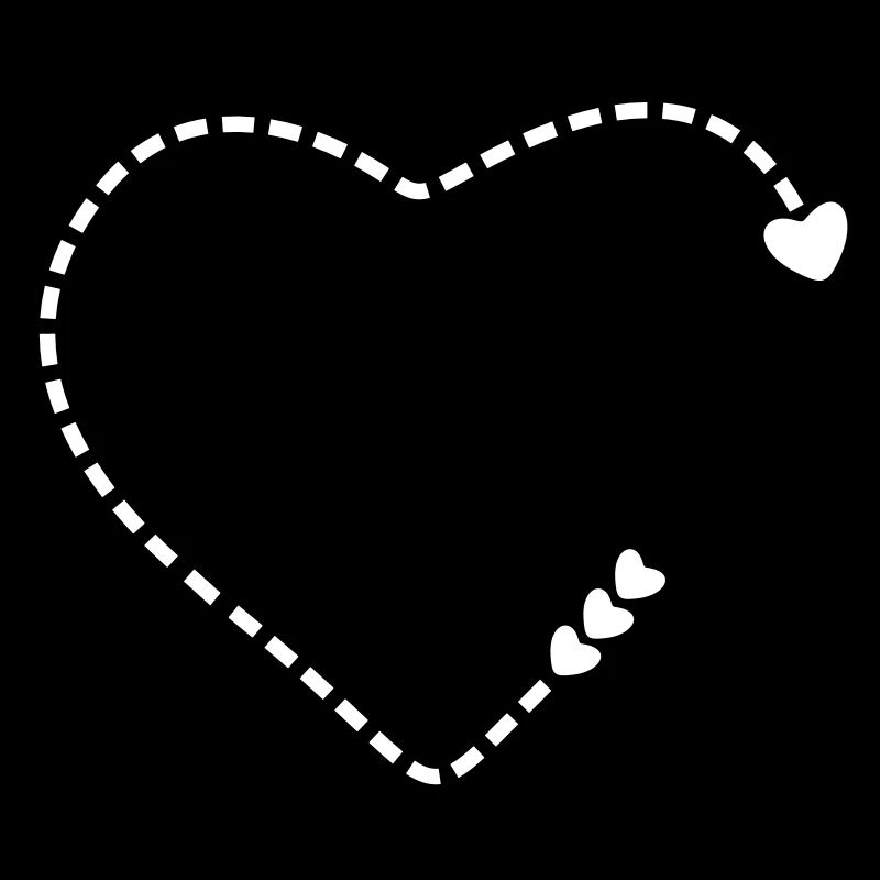 Herz offen, gestrichelt / open dashed heart (1c)