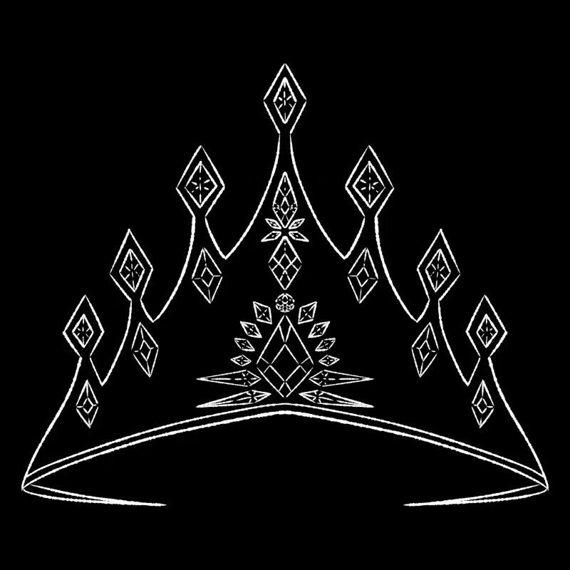 Elegant crown with geometric pattern