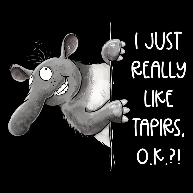 Drolliges Tapir I Tapir Spruch Cartoon