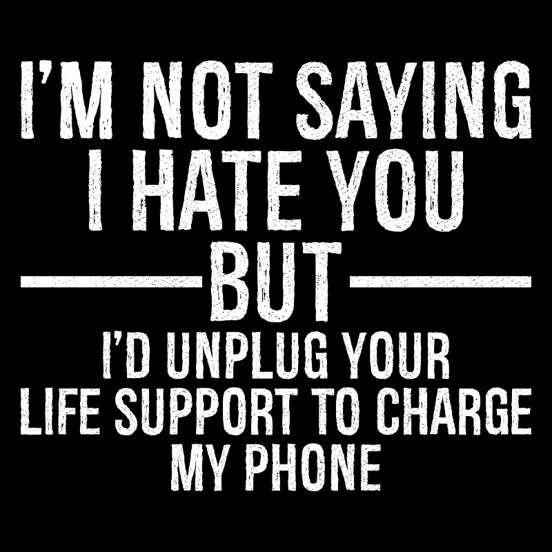 I'm not saying I hate you but I'd unplug your life