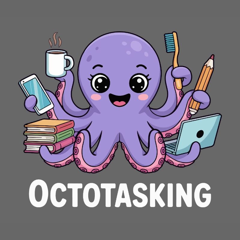 Octotasking octopus en mode multitâche