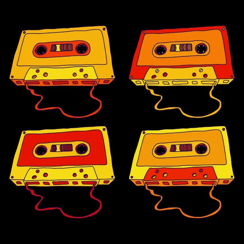 Music Cassette Compact Cassette Magnetic Tape Retro